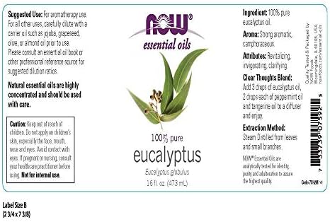 Agora alimentos eucalipto globulus Óleo, 4 onça fluida