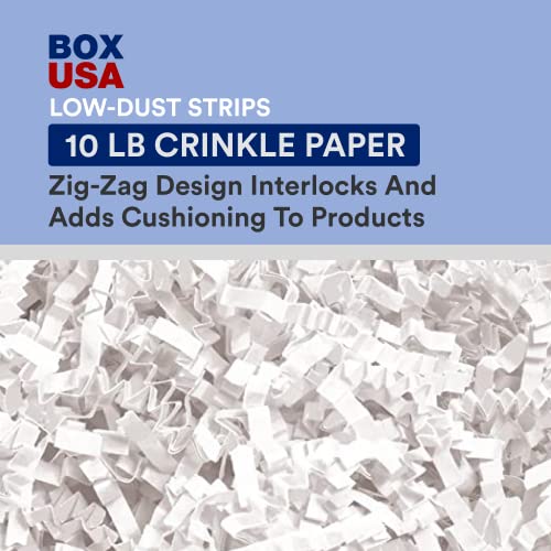 Caixa dos EUA CRinkle Papel 10 lb. Branco, 1 pacote | Papel de embalagem para remessa, movimentação e material de armazenamento
