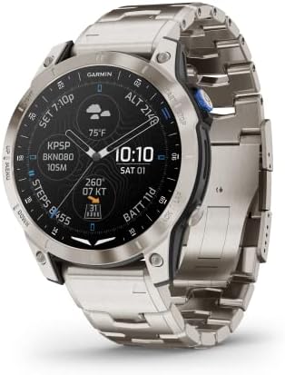 Garmin D2 ™ Mach 1, Smartwatch Smartor de tela sensível ao toque com mapa de movimento GPS, clima de aviação, recursos