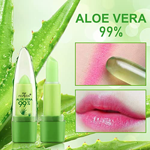 FirstFly 2 embalagem Aloe vera Alteração de batom, tratamento de lábios duradouros para cuidados com os lábios nutritivos hidratantes