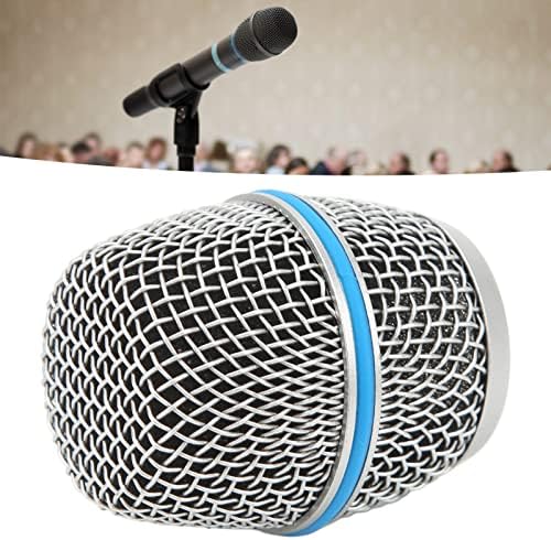 Grill de microfone, cabeça de bola de substituição de microfone, bola de grade de microfone com espuma interna, cabeças de grade de