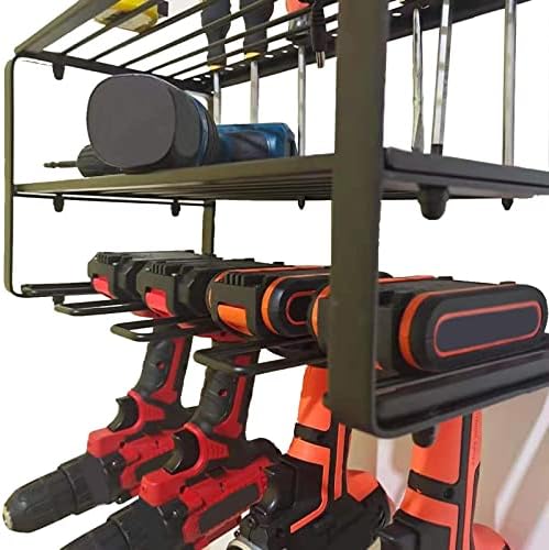 LEEFASY GARAGE TOOL Storage Rack Flutuating Tool Shelf Pesquisa portadores de perfuração elétrica Chave de chave de fenda para workshop