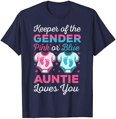 Guardião da tia de gênero te ama, anúncio de bebê t-shirt