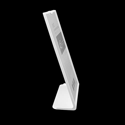 Dyzd Plástico Sinal de exibição do suporte 5.82 × 8,26 Somente inclinado do suporte L Pacote de molduras de molduras de forma