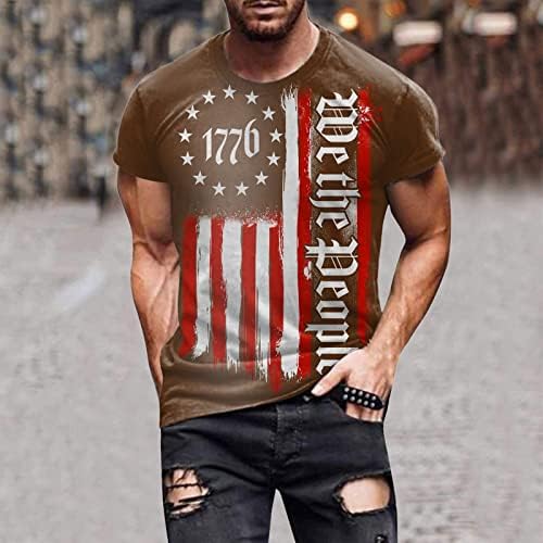 Camisetas finas masculinas Men 1776 Independência Mudança Bandeira da cor PRIMEIRA SMERGEN SMERGÊS ESPORTES T TOPS DE NOSSO PARA HOMEM