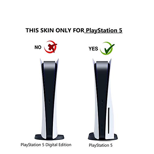 Cool Ps5 Skin Wrap Wrap Vinil Stick Decal Tampa Conjunto para Console e Controlador de Skins PS5, Console PS5 e Skin para PlayStation 5 Disc Versão