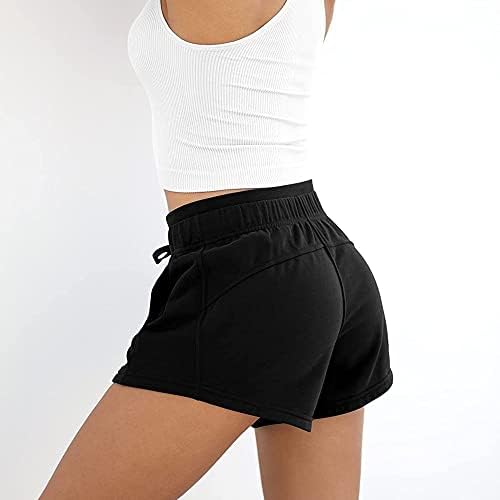 Shorts calças de bolso casual casual da cintura feminina