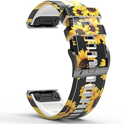 Correias de pulseira forfc para Garmin Fenix ​​5 5x mais 6 6x Pro 935 945 3HR Smart Watch Printing Sports Silicone Watchband S Liberação rápida