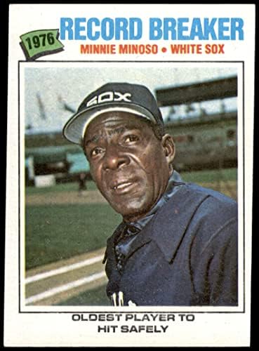 1977 Topps 232 Record Breaker Minnie Minoso Chicago White Sox ex White Sox