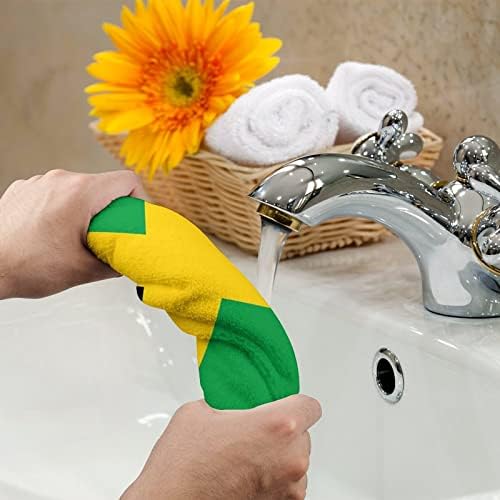 Bandeira de toalhas de mão Jamaica Face e pano de lavagem corporal pano macio com fofos impressos para o banheiro Hotel de cozinha