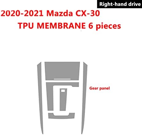 Tela de Navegação de Controle de Interiores de Carro GZGZ Filme TPU, para Mazda CX30 2021