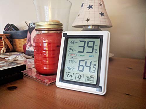 Termômetro interno digital e medidor de umidade - operado por bateria, design de comprimido/ímã, Fahrenheit/Celcius Selectível por Ex Electronix Express