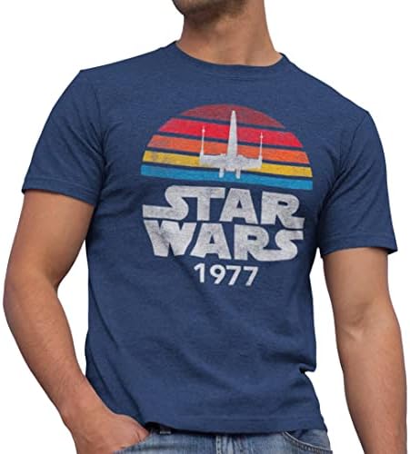 Star Wars 1977 Logo Rainbow X-Wing Men's Adult T-Shirt