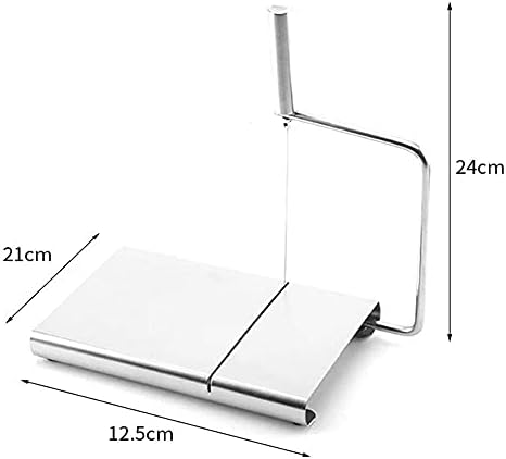 Flicer de queijo de aço inoxidável, prático de corte de arame de corte para corte doméstico durável Cutter de manteiga