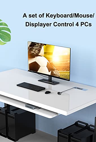 4 portas HDMI KVM Switch Box 4K@30Hz Support Share 4 Computers com um conjunto de monitor de mouse de teclado compatível com HDMI1.4, HDCP1.2