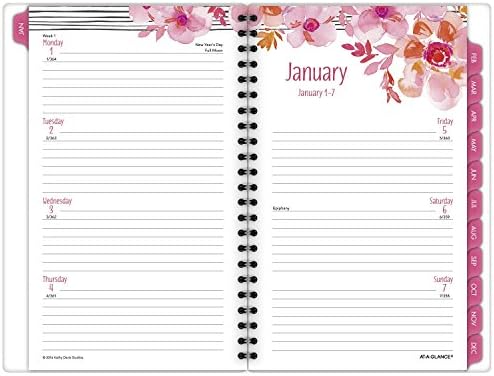 Planejador semanal / mensal da AT-A-GLANCE, janeiro de 2018-dezembro de 2018, 4-7 / 8 X 8, Kathy Davis, Multicolor