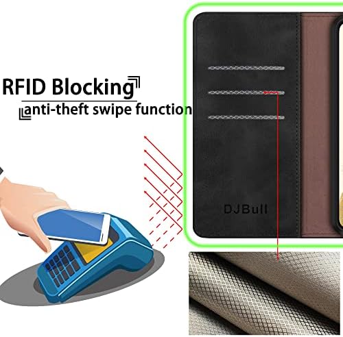 DJBULL SAMSUNG Galaxy Note 20 Caixa Ultra Wallet com 【Blocking RFID】 titular do cartão de crédito, capa de telefone de couro PU, capa