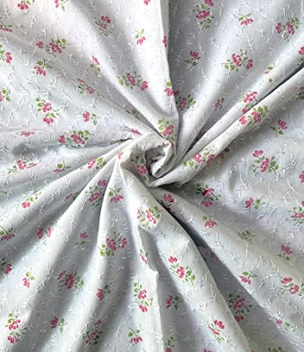 Hakoba Chikan Bordado Tecido de algodão puro bordado por quintal para estofamento de costura de vestuário DIY DIY, largura-36