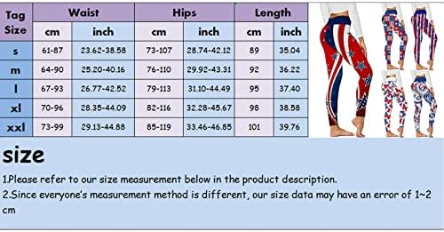 Leggings de cintura alta para mulheres 4 de julho Não Seja através da barriga atlética Controle American Flag Gym Leggings sem costura