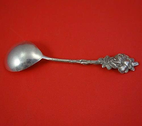 Harlequin de Reed e Barton Sterling Silver Chocolate Spoon w/rosa selvagem 4 1/2
