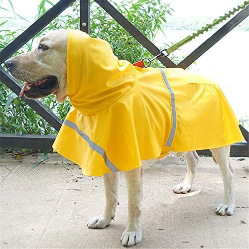 Capa de chuva de cachorro jwpc refletivo na prova d'água à prova d'água capa de chuva de cachorro com capuz para cães pequenos