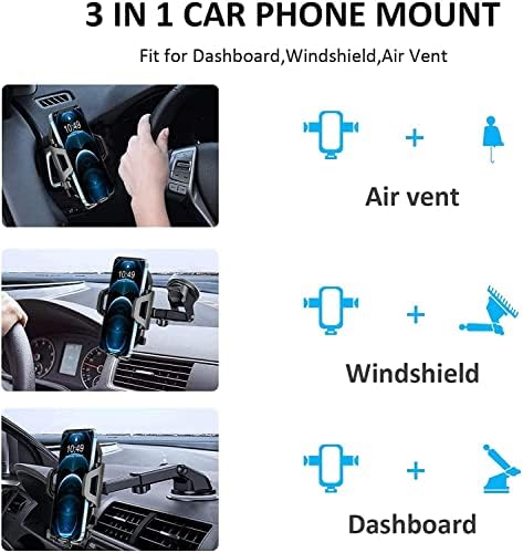 Suporte para telefone do carro Mount Air Vent/Dashboard/Windscreen para iPhone 11 13 14 Pro Max XR X XS SE 2020 2022/3ª geração/14