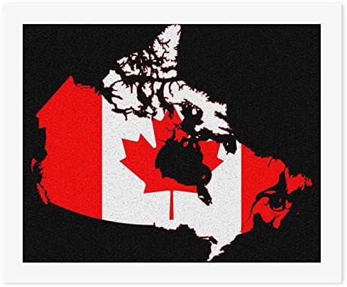 Pintura DIY de bandeira do Canadá por números kits de pintura acrílica Fotos de artes de parede para decoração de escritório da sala de estar em casa