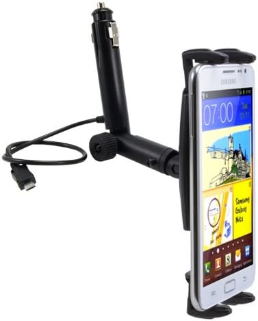 Arkon Socket Socket Mount Solder com cabo de carregamento micro USB para Samsung Galaxy S6 S5 S4 Galaxy Note 5 4 3