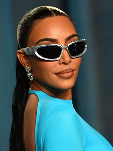 Aieyezo envolta óculos de sol esportivos para homens mulheres moda oval de moldura grossa óculos de sol estilosos tons esportivos