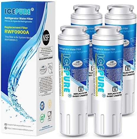 ICEPURE UKF8001 Substituição do filtro de água da geladeira para EveryDrop EDR4RXD1, filtro de Whirlpool 4, Maytag