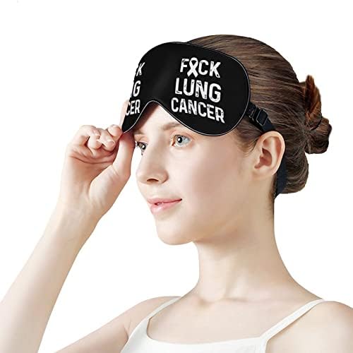 Funnystar Fuck Cancer de pulmão Cover de máscara de sono para dormir bloco de venda perfeita com cinta ajustável