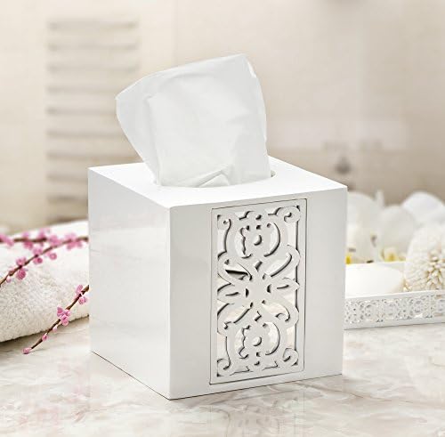 Aromas criativos acessórios de banheiro branco Conjunto completo - conjunto de banheiros de 6 peças Inclui: dispensador de sabão,