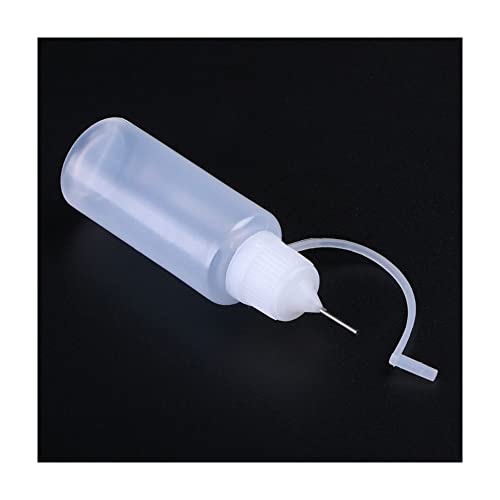1PCS Plástico Aplicador de ponta de plástico Garrafas de gotas de garrafa com tampas à prova de criança da ponta da agulha para cola, 5ml