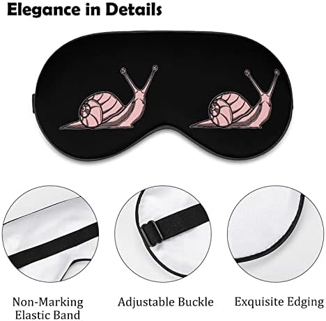 Funny Snail Funny Sleep Eye Mask, cobertura de olhos suaves com a noite ajustável para homens para homens mulheres