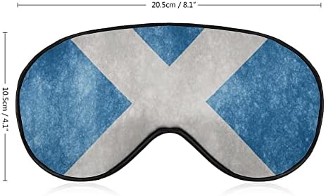 Máscara de olho do sono na bandeira da Escócia vintage Tampa de olhos macios e vendidos com tira ajustável Sheeshade Night Travel