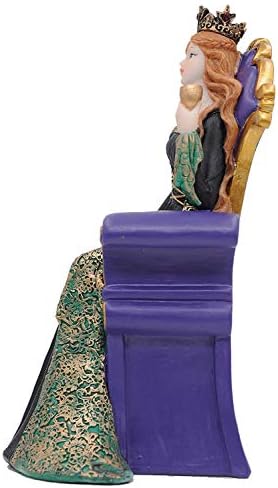 Compuy Hour Irish Princess Collection 7 ”Queen Green Dress na estatueta da resina do trono para o dia de São Patrício e