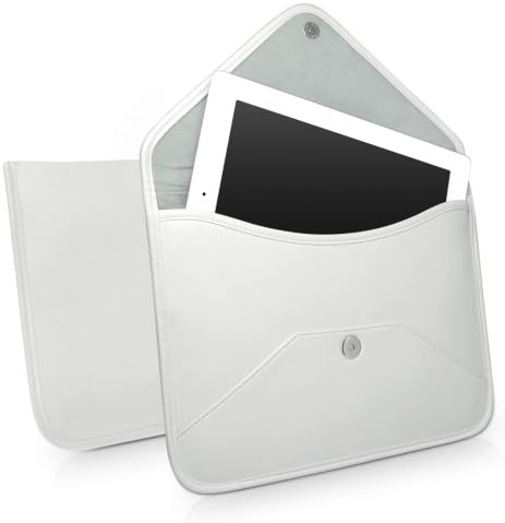 Caixa de onda de caixa compatível com o tablet Android Winsing KTLA - Bolsa mensageira de couro de elite, design de envelope de capa de couro sintético para Winsing Android Tablet Ktla - Ivory White
