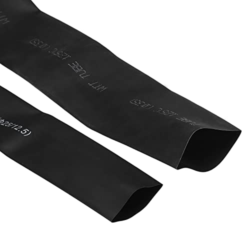 Kit de tubulação de encolhimento de calor de meccanidade 2: 1 25mm e 31mm Dia 3,3 pés de isolamento preto Proteção para fio