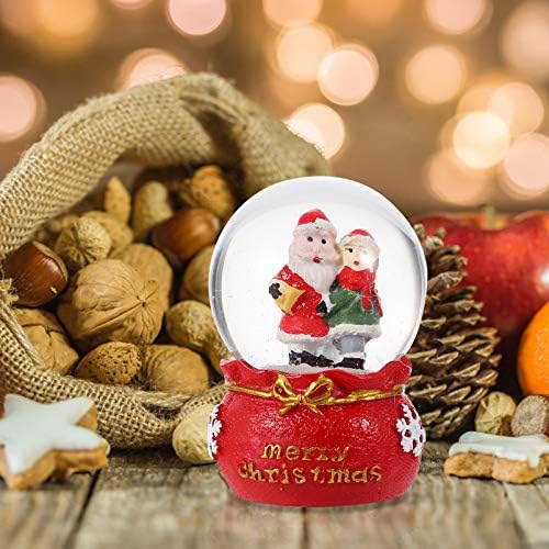 Toyandona Christmas Snow Globe Music Box Santa Claus Snowman Light Up Music Box Crystal Ball Caixa musical para suprimentos