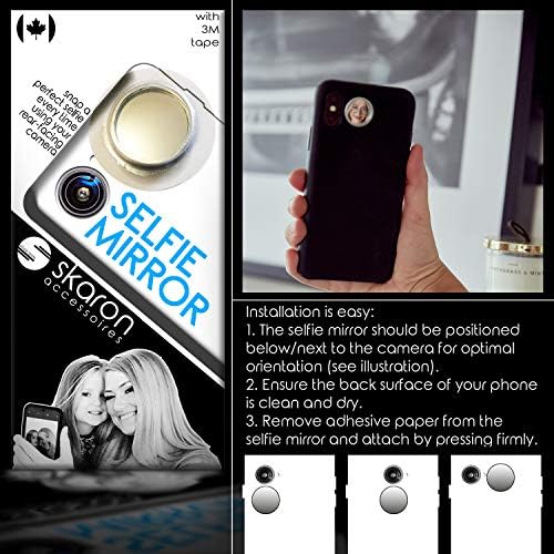 Skaron Selfie Mirror Smartphone / complemento ao bastão de selfie / espelho para selfie / complemento para luz de selfie / complemento para a câmera de ação