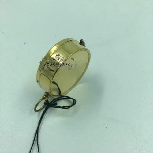 Botão de botão de bronze artesanal -bússola de direção, bússola de bolso de bronze, bússola de presente pirata