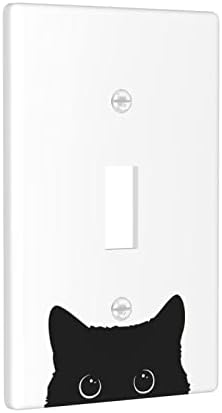 Placas de capa de luz de luz de gato fofo Placas de parede de alternância única decorativa 1 Gang Prind Place FaceRanche para