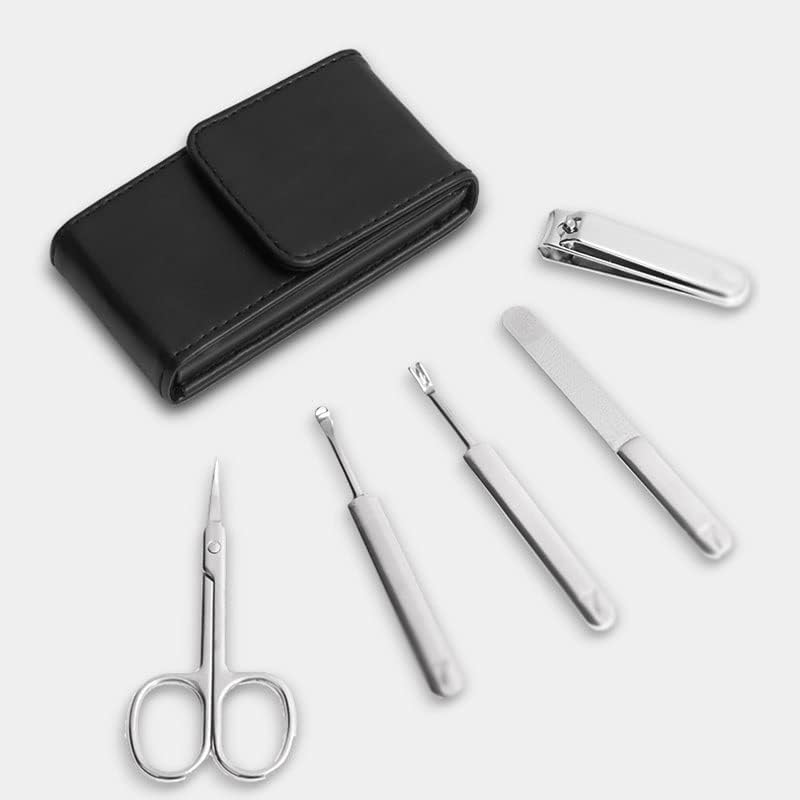Uysvgf Manicure Conjunto Fingernail Clippers Scissors Scissors unhas Conjunto de unhas Ferramenta de manobra com kit de estojo de