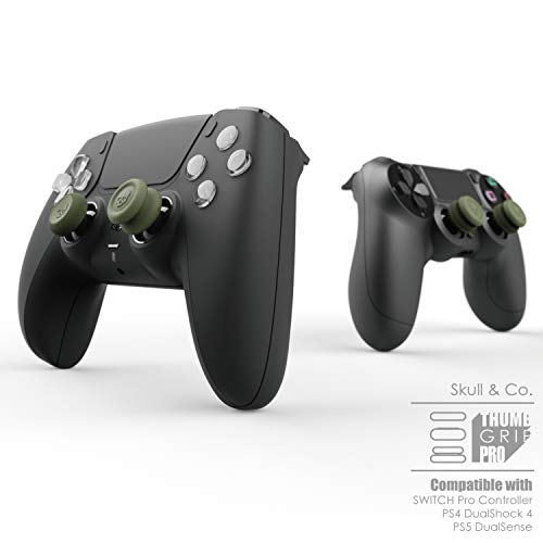 Skull & Co. Skin, CQC e FPS Grip Grip Conjunto de joystick Cap à tampa do bastão para Nintendo Switch Pro Controller & PS5 / PS4