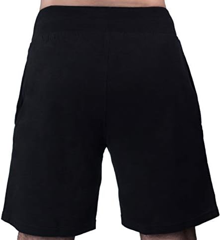 Calça de shorts de ioga de algodão de cordão de cordão masculino