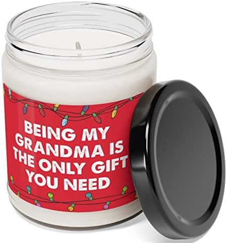 Velas de Natal da Vovó, vela de soja com aroma de lavanda branca de 9 onças, presente de Natal engraçado para avó, Mimi, Nana, presente