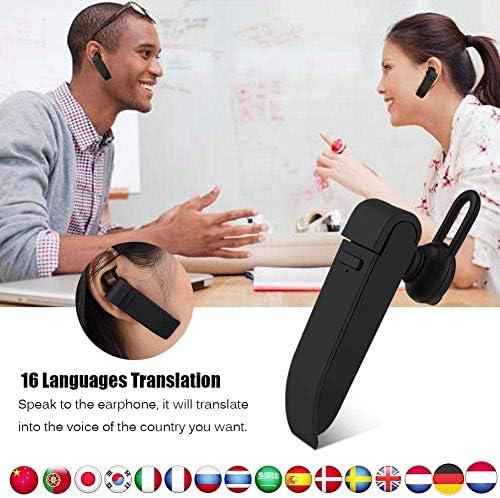 Tradução do Bindpo Bluetooth Wireless Earness, tradutor de fones de ouvido inteligente de 16 idiomas para inglês, francês, tailandês, alemão, italiano, árabe, espanhol, etc.