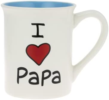 Enesco Nosso nome é lama I Heart Papa Grandfather Coffee Caneca, 16 onças, multicolor