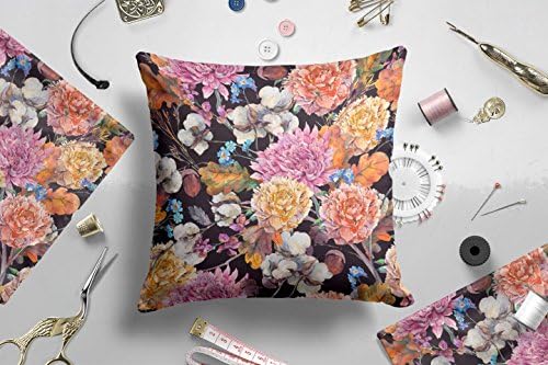 Iirov Summer Design Design de tinta Decorativa Pillow - Summer Watercolor Floral V1