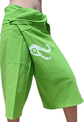 Raanpahmuang Muang Cotton Fisherman shorts com estampa de coluna de dragão chinês